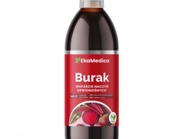 Burak, sok z buraków z witaminą C - suplement diety 500 ml