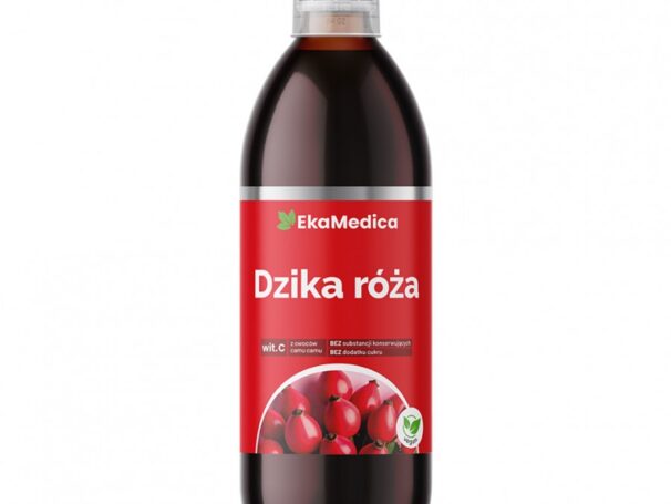 Dzika róża, sok z dzikiej róży z witaminą C - suplement diety