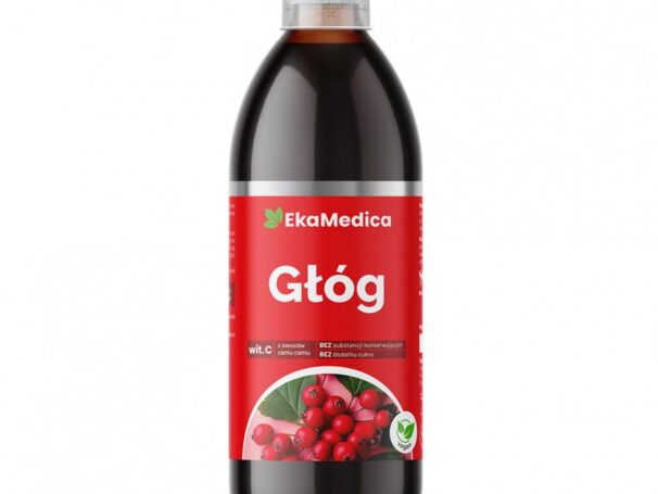 Głóg, sok z głogu z witaminą C - suplement diety